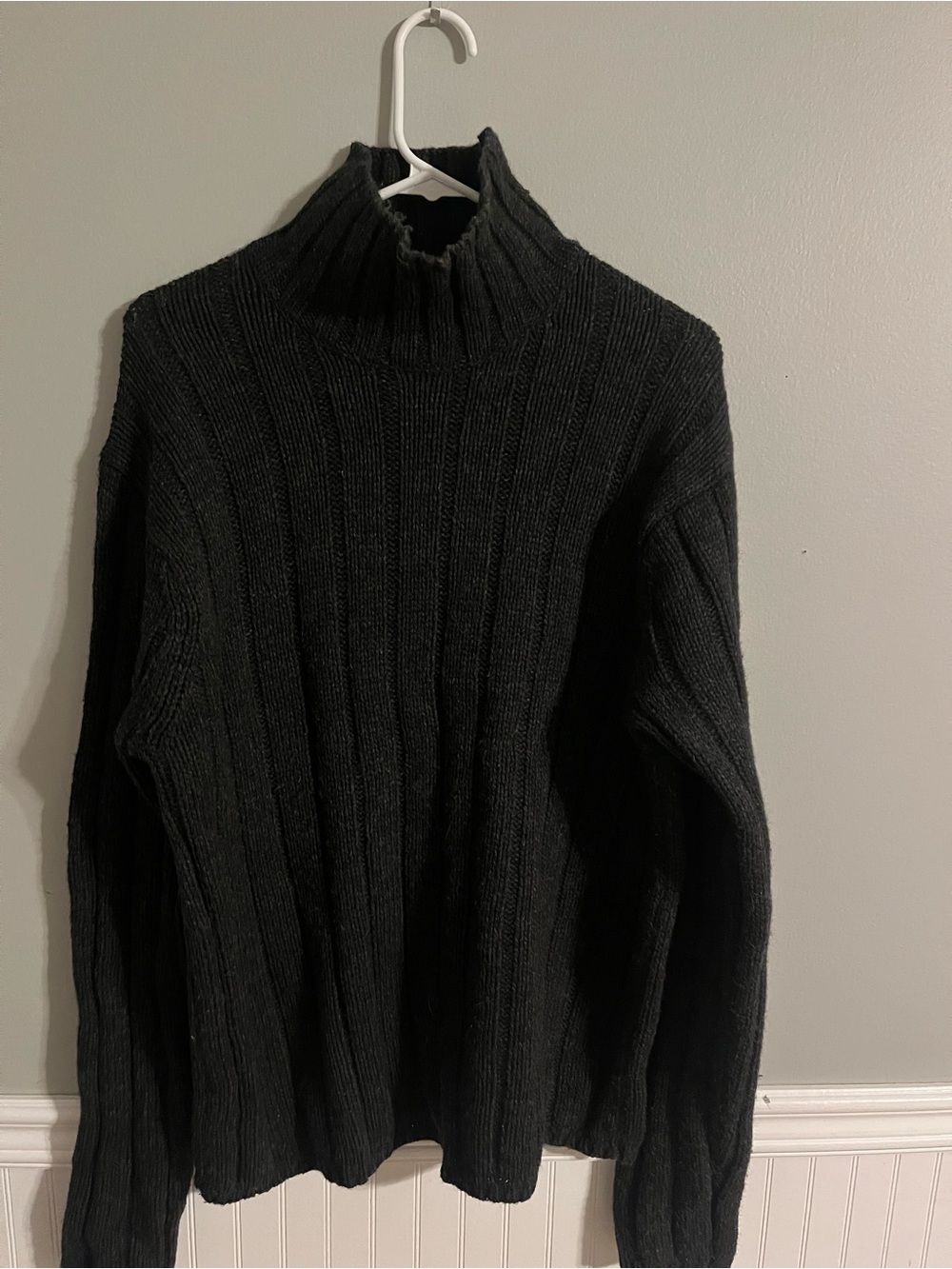 Abercrombie & Fitch Black Ribbed Turtleneck Sweater